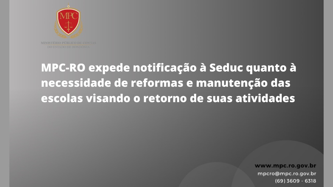 Veja a notificação recomendatória. - Ministério Público do Estado do